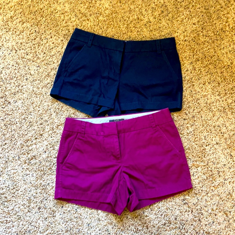 Two pair of JCrew Chino shorts
